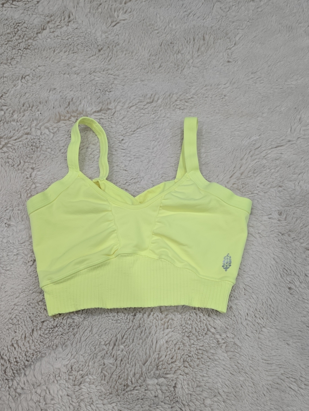 FP Movement by Free People Neon Yellow Seamless Bralette